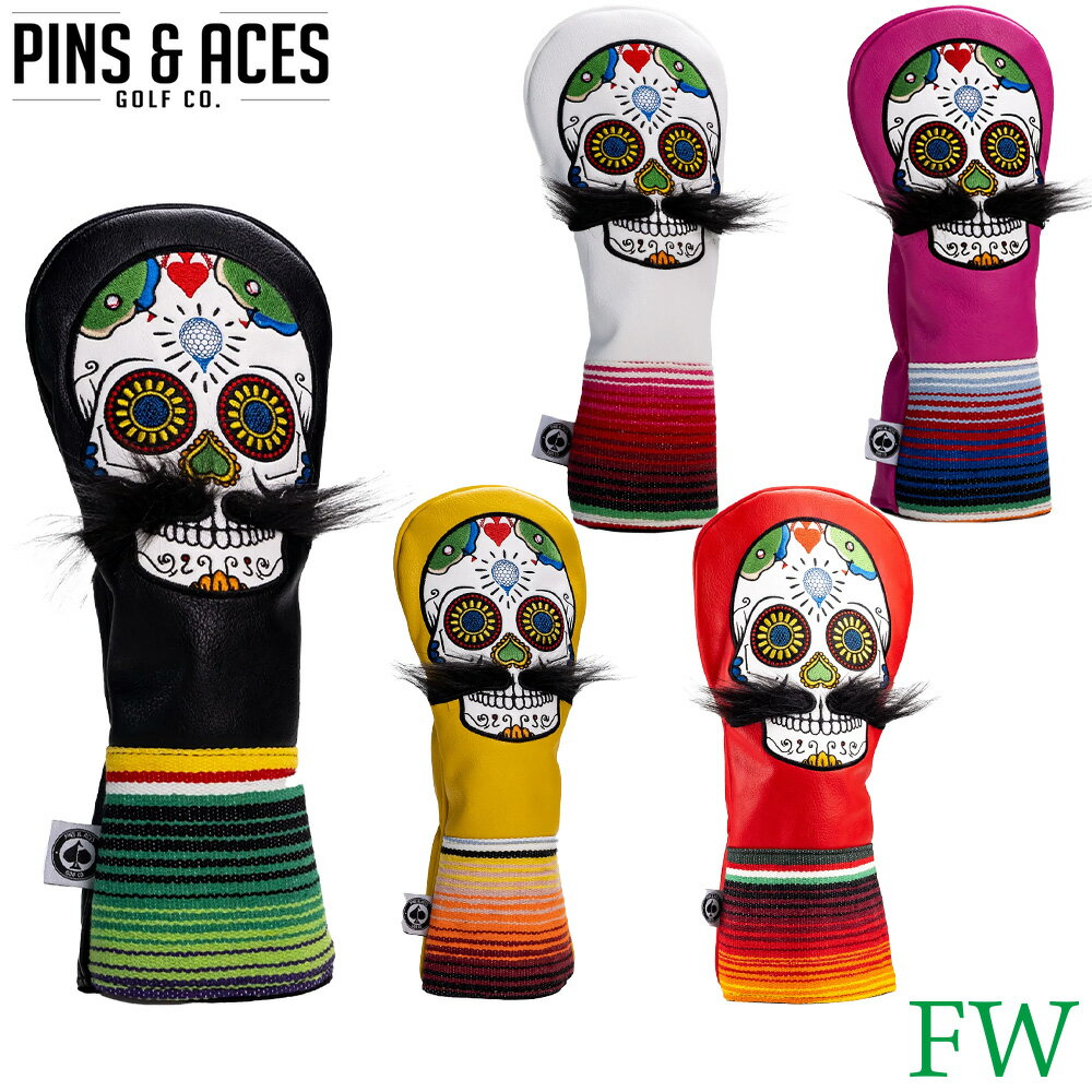 PINS&ACES/ԥ&ޥå奷奬 إåɥС եå Mustache Sugar Skull FW headcover pa2fwmsեإåɥС ᥭ֥󥱥å PU쥶 ʡ̵