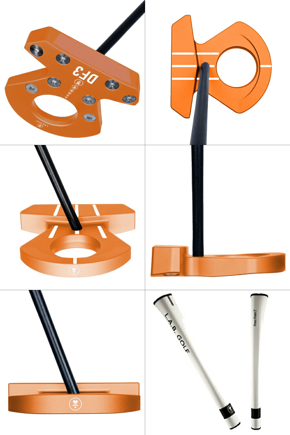【当店限定モデル】【正規販売店】L.A.B. GOLF/ラブゴルフ カスタム オレンジ Directed Force 3 ダイレクトフォース3 カラー パター Orange DF3 パター ディレクテッドフォース カスタムモデル ゼロトルク トルクフリー ライ角バランスパター 2