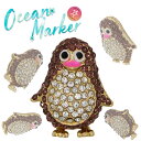 オーシャンマーカー ペンギン パープル×シルバー マーカー (台座なし)MK0354 (オーシャン マグネット かわいい ゴルフマーカー おもしろ ゴルフマーカー ボールマーカー ギフト コンペ 賞品)HTCゴルフ ホクシン交易【メール便送料無料】