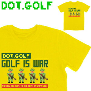 【DOT.GOLF/ドットゴルフ】 ゴルフ Tシャツ ゴルフアーミー 兵隊さんイエロー『GOLF IS WAR』 - ゴルフ イズ ウォー - （ゴルフウェア アパレル ティーシャツ 男女兼用）【10P07Nov15】【楽ギフ_包装】
