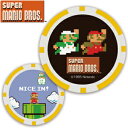 NEW スーパーマリオブラザーズ/SUPER MARIO Bros. ゴルフマーカーマリオ＆ルイージ/マリオ チップタイプ[おもしろ ボールマーカー ゴルフ用品 キャラクター ギフト カジノチップマーカー グッズMIND マインド【メール便可】 その1