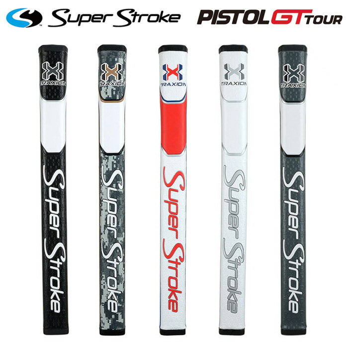 Super Stroke/スーパーストロークTR PISTOL/ピストル GT Tour/ツアー パター用グリップ GR-224トラクションコントロール スパインテクノロジーテックポート ノーテーパーテクノロジーパターグリップ ゴルフ カスタム