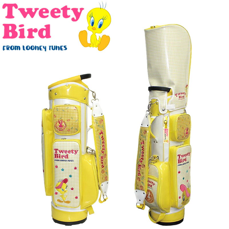 LOONEY TUNES/ルーニーテューンズトゥイーティー キャディバッグ LTCM-005Tweety Bird トゥイーティーバードカートバッグ キャディーバッグ キャディバック ゴルフバッグ【送料無料】