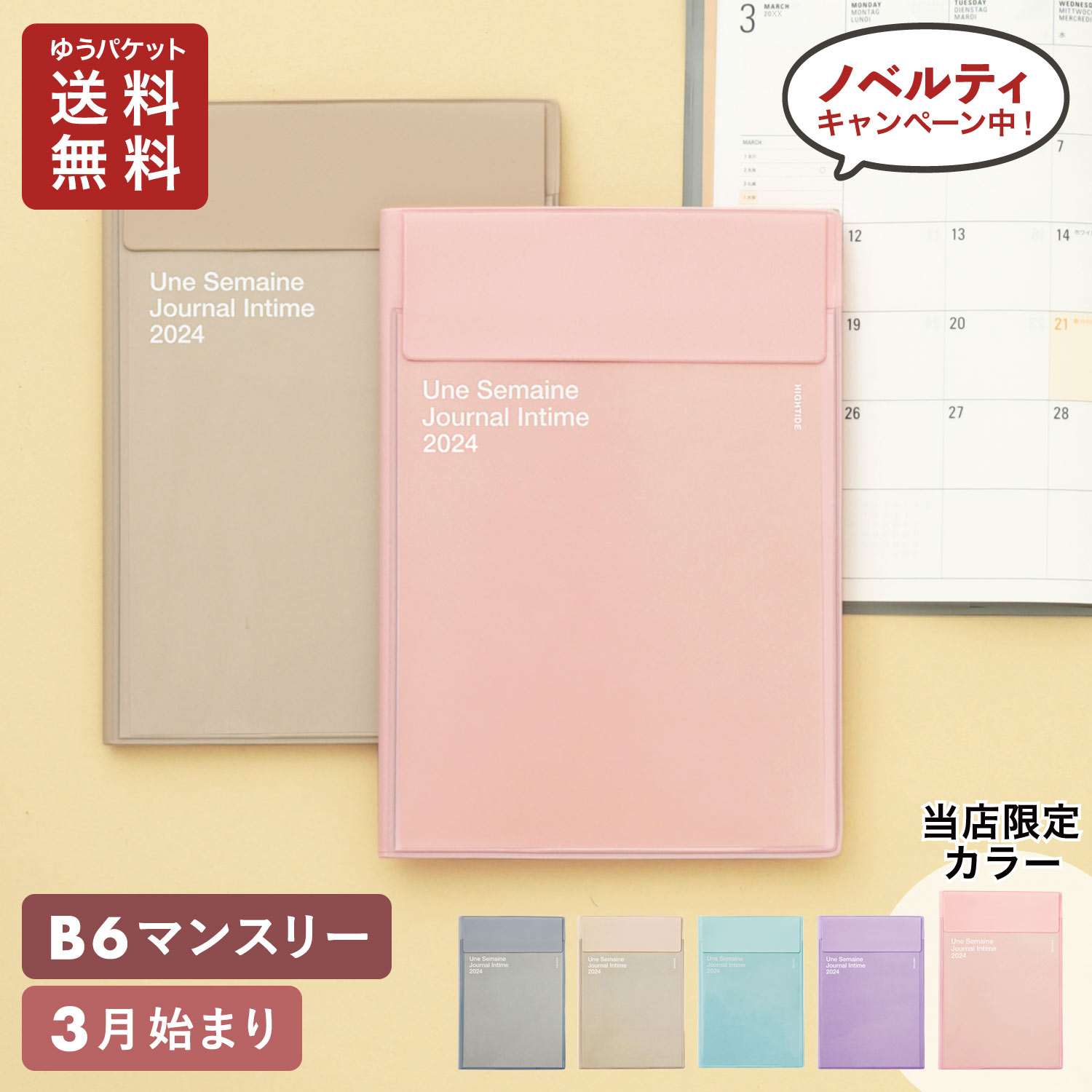 手帳 2024 ハイタイド 2024年3月始まり (4月始まり対応) イーリス (B6 マンスリー) 月間 スケジュール帳 ダイアリー ポケットサイズ 小さい コンパクト