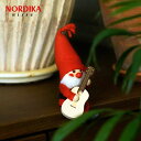 NORDIKA nisse ノルディカ ニッセ 人形 ギターを持ったサンタ サンタ サンタクロース クリスマス オブジェ 飾り 木製 北欧 雑貨 置物 プレゼント ギフト