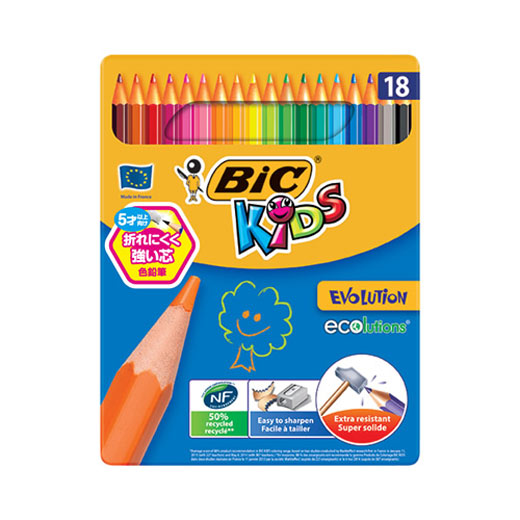 BIC ビック 色鉛筆 色えんぴつ 18色セット 手帳 筆記具 折れにくい 18色 子供 大人 キッズ ギフト 入学 入園 卒業 卒園 htdd-10008202 ハイタイド公式ショップ HIGHTIDE サンプル画像3