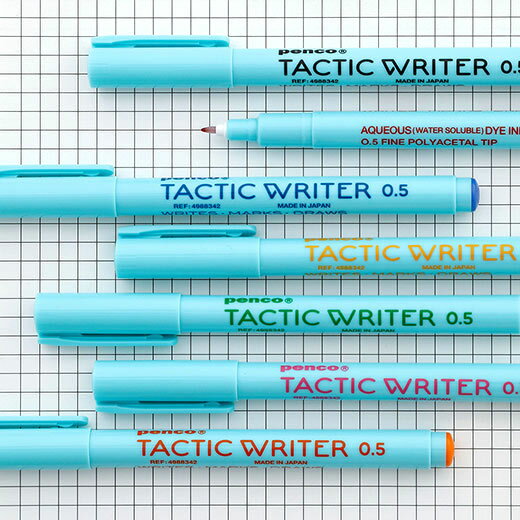 penco ペンコ タクティックライター カラーペン 0.5mm 赤 水性 水彩 細芯 おしゃれ 手帳 筆記具
