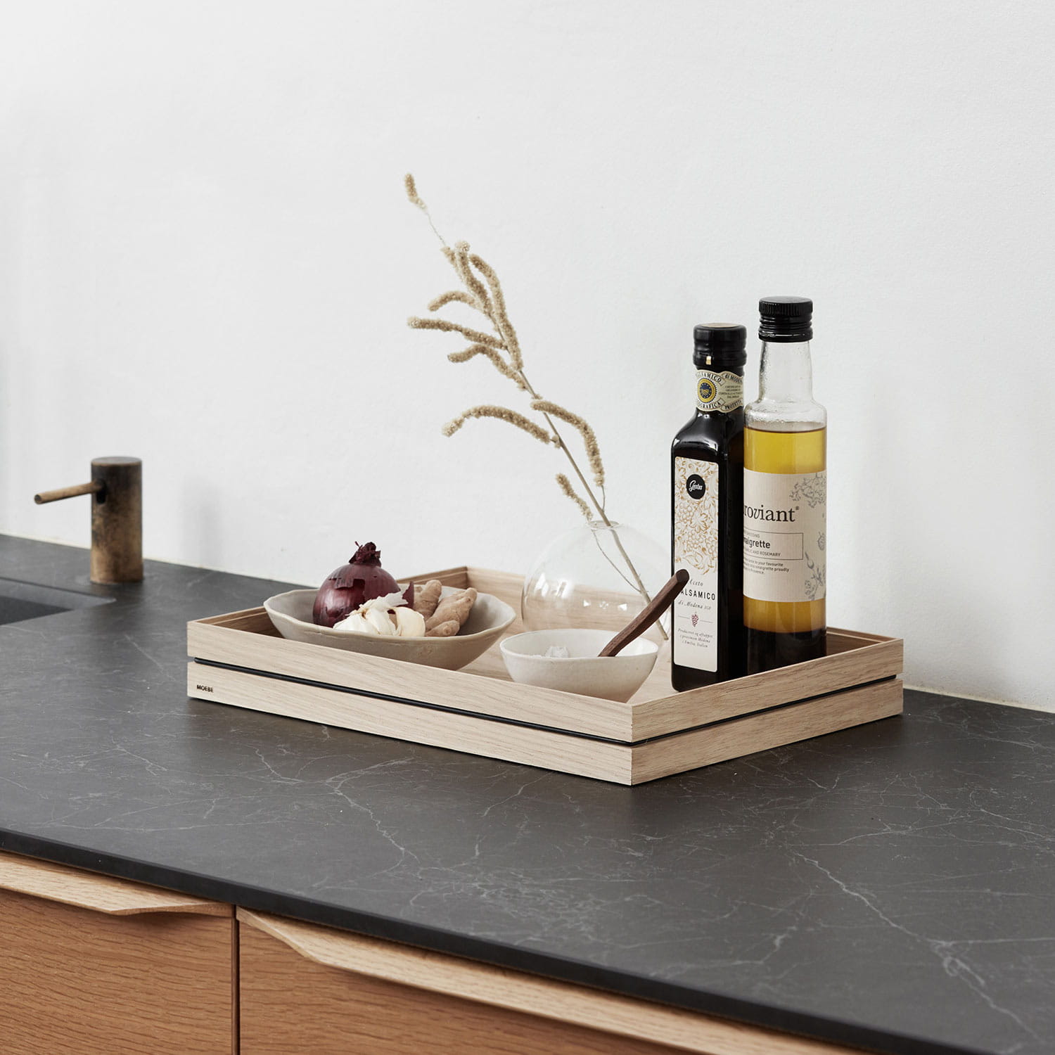 デスク整理 机上収納 MOEBE ムーベ オーガナイズ L デスクトレー A4 木製 デスクトレイ 収納 ボックス 小物 入れ トレー スタッキング 北欧 ナチ...