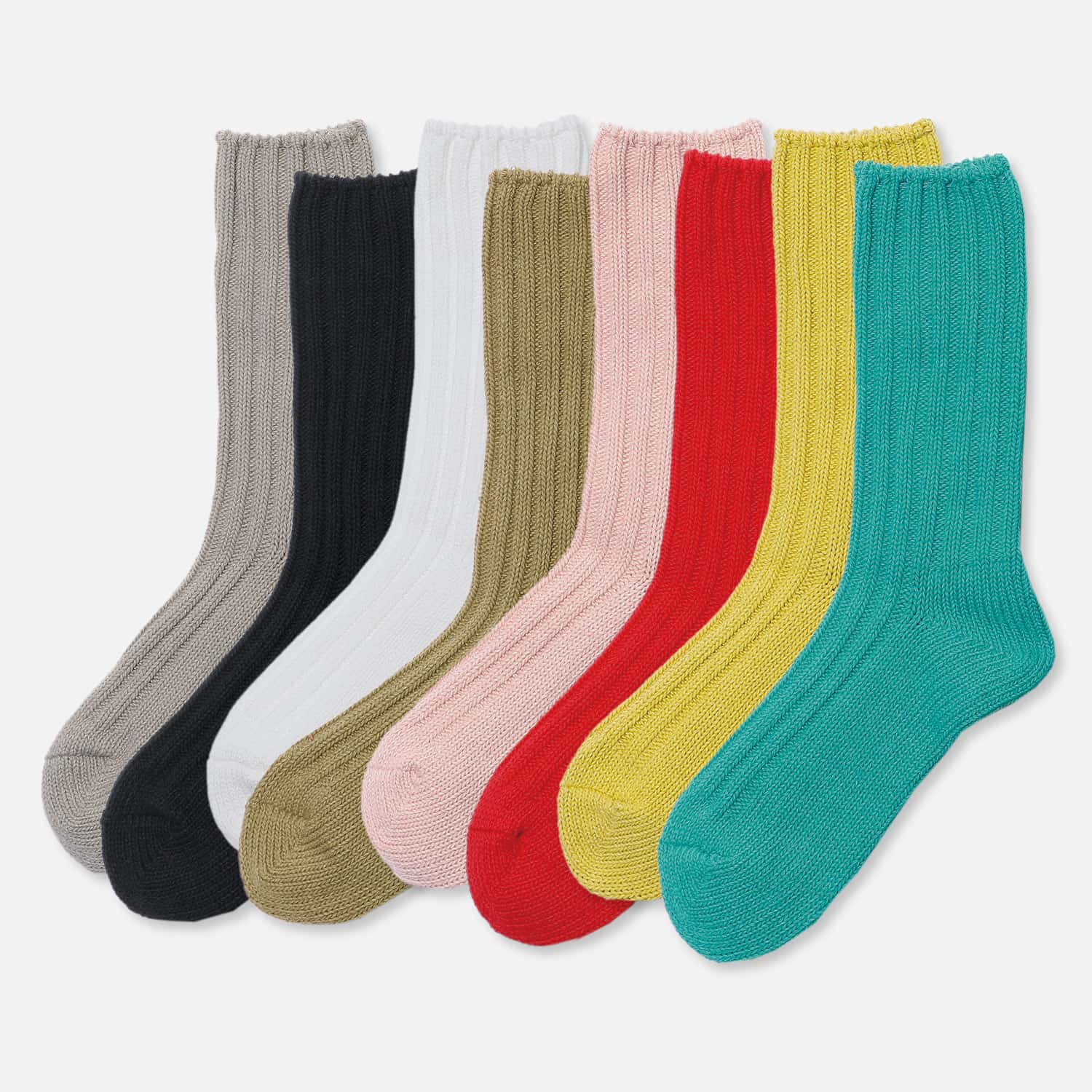 OBSCURE SOCKS M - MAGNOLIA オブスキュアソックス マグノリア 靴下 メンズ ローゲージソックス コットン ソックス クルーソックス