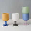 amabro TWO TONE WINE GLASS アマブロ ツートーン ワイングラス 低い カジュアル ビール ジュース デザート ステム 短い ギフト シンプル おしゃれ レストラン カフェ 喫茶店 スタッキング ギフト