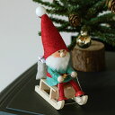 【2023年新作】NORDIKA nisse ノルディカニッセ 2023 人形 そりに乗ったサンタ サンタ サンタクロース クリスマス オブジェ 飾り 木製 北欧 雑貨 置物 プレゼント ギフト