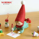 NORDIKA nisse ノルディカ ニッセ 人形 フクロウを抱えたサンタ サンタ サンタクロース クリスマス オブジェ 飾り 木製 北欧 雑貨 置物 プレゼント ギフト