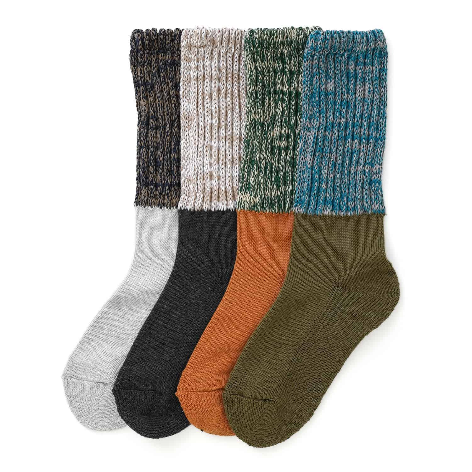 OBSCURE SOCKS M FICUS オブスキュアソックス フィクス (メンズ) 靴下 ソックス 25-28cm スニーカー 秋 冬 ゆったり 日本製 おしゃれ プレゼント ギフト