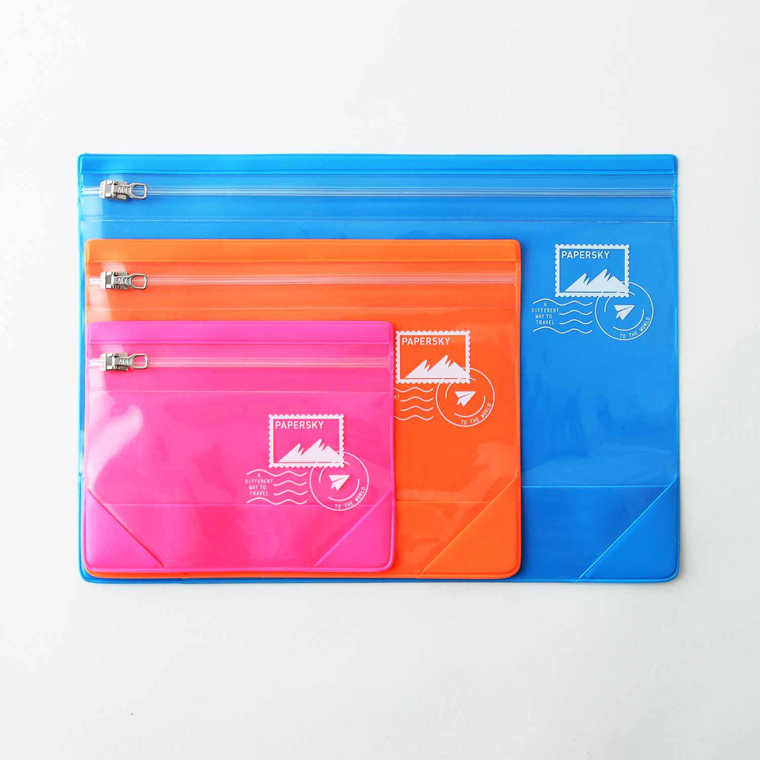PAPERSKY Flat Pouch(M) ペーパースカイ フラットポーチ M トラベルポーチ 化粧ポーチ メイクポーチ クリアケース ガジェットケース アクセサリーケース フラット マチ 小物入れ サウナ 透明 旅行 htdd-10010540 ハイタイド公式ショップ HIGHTIDE サンプル画像3