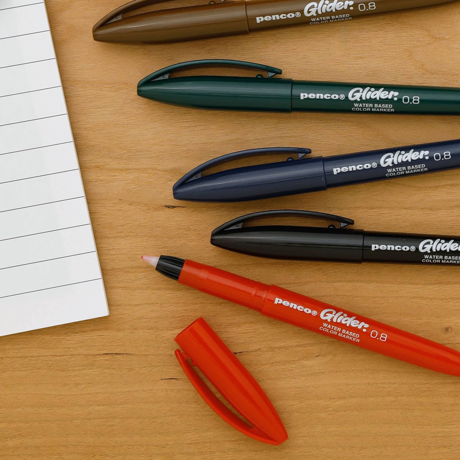 penco ペンコ グライダーカラーペン カラーペン 水性 0.8mm 水性ペン 水彩 ペン マーカー 中太 色ペン イラスト用 筆記具 子供 小学生 中学生
