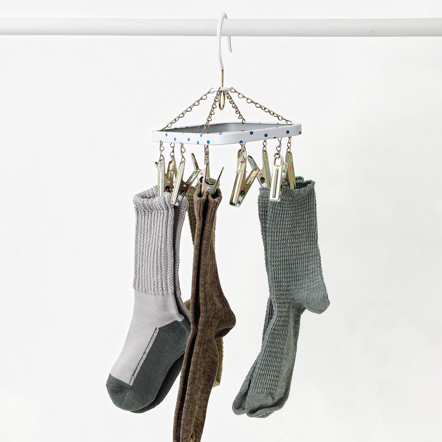 松野屋 水玉ピンチハンガー角 ミニ ピンチ10個 洗濯ハンガー ピンチハンガー ステンレス 洗濯ピンチ 物干しハンガー 洗濯ばさみ 角ハン..