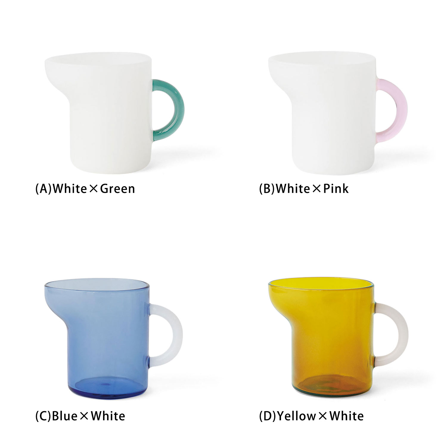 amabro MINI PITCHER アマブロ ミニピッチャー ミルクポット ミルク入れ クリーマー 耐熱ガラス ミルクピッチャー ドレッシング ガラスジャグ ミニサイズ 小型 TWO TONE ミルクジャグ シロップ入れ ソース 容器 レトロ カフェ おしゃれ 雑貨 デザイン かわいい 食洗機対応 2