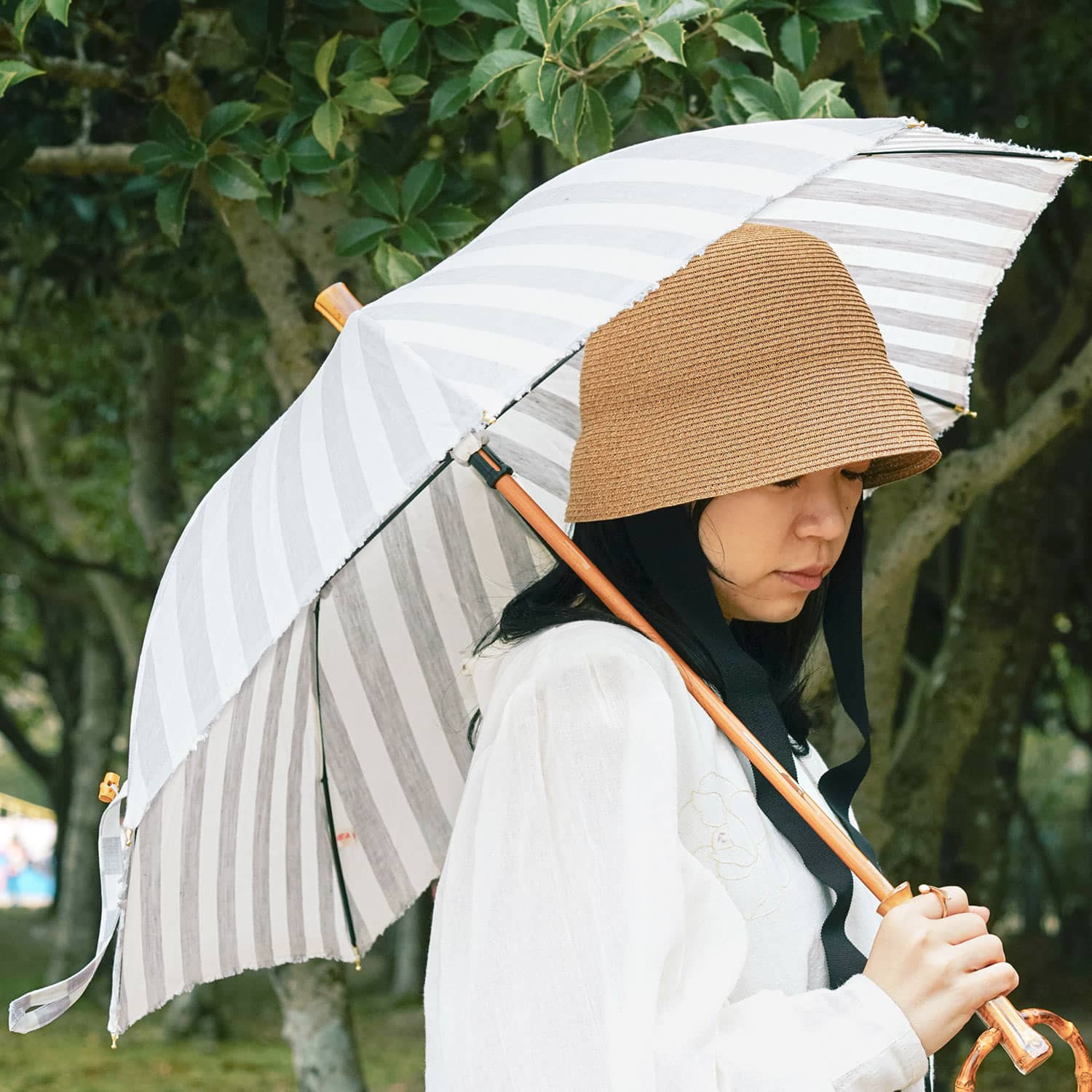 SUR MER シュールメール 日傘 (長傘) シュルメール 日本製 傘 バンブー 紫外線防止 UVコート加工 母の日 プレゼント 花以外 実用的