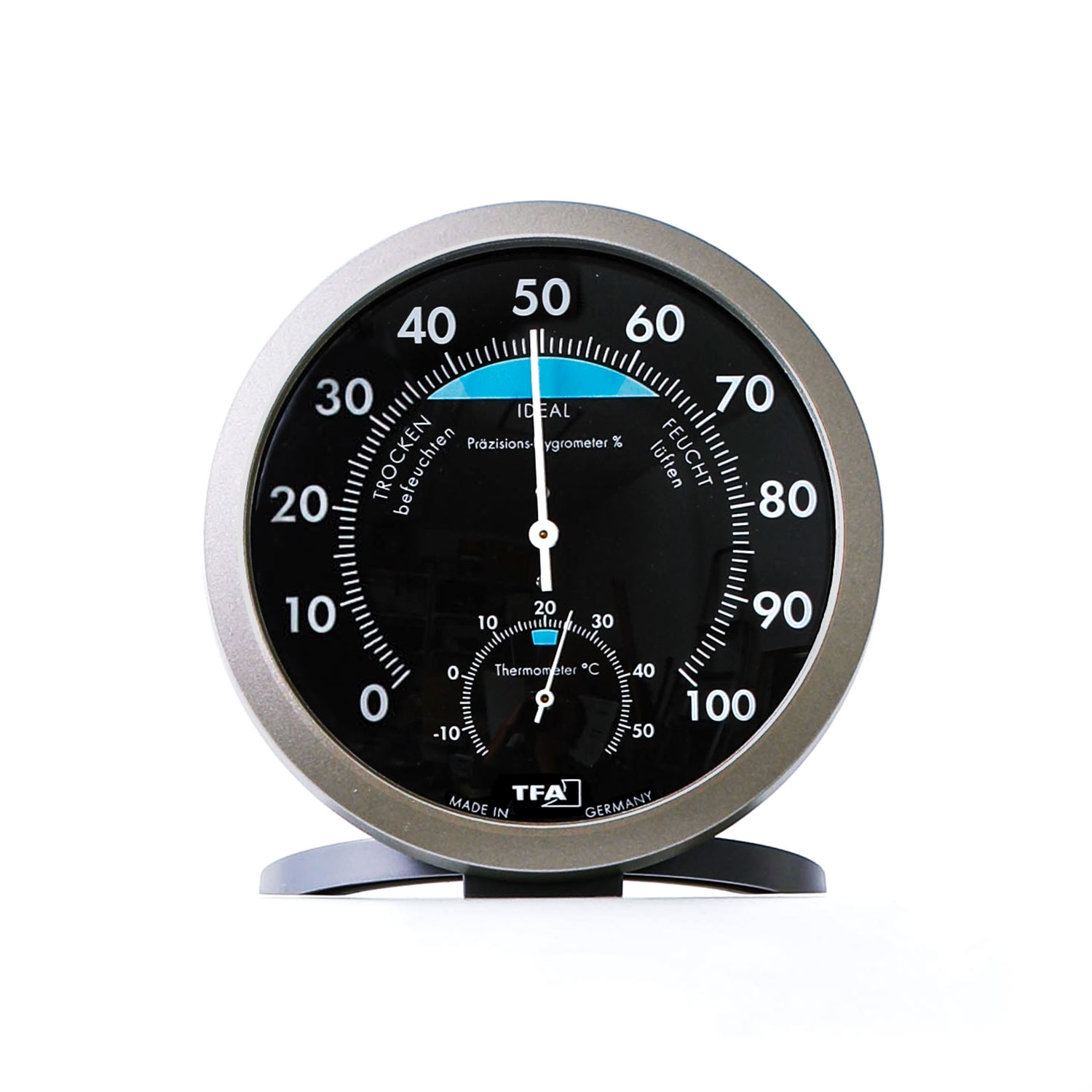 TFA Dostmann Analogue thermo-hygrometer 45.2043 アナログ サーモハイグロメーター(温湿度計) 温湿度計 おしゃれ 温度計 湿度計 スタンド付 壁掛け 電池不要 ドイツ製 アナログ インテリア ギフト バレンタイン