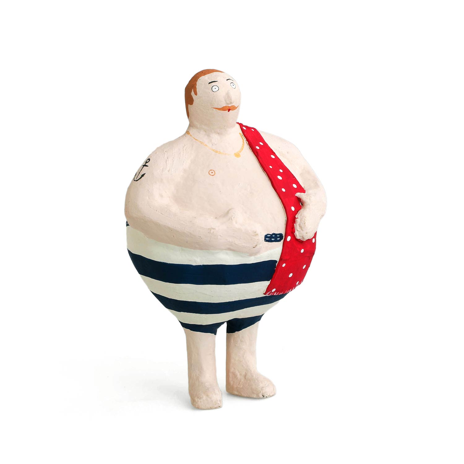 BATELA バテラ Papier Mache D2415 パピエマシェ 張り子 オブジェ スペイン バテラ社 オブジェ 置物 フレンチヴィンテージ ビンテージ 置物 ハンドペイント 海 ビーチ マリンスタイル [2]