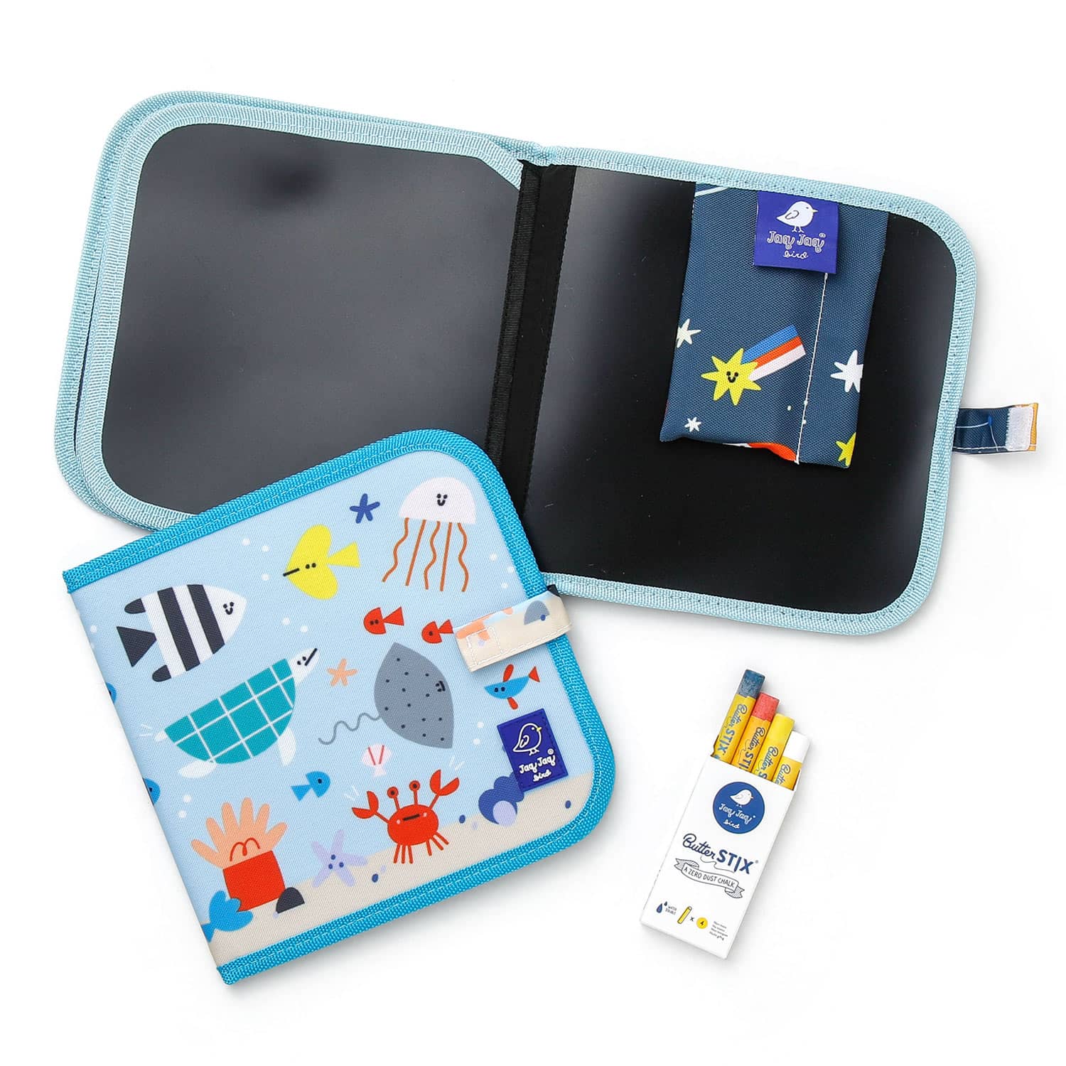 Jaq Jaq Bird 消せる落書きチョークブック ジャクジャクバード お絵かきボード 黒板 チョークボード お絵描き お出かけ 黒板シート クレヨン チョー...