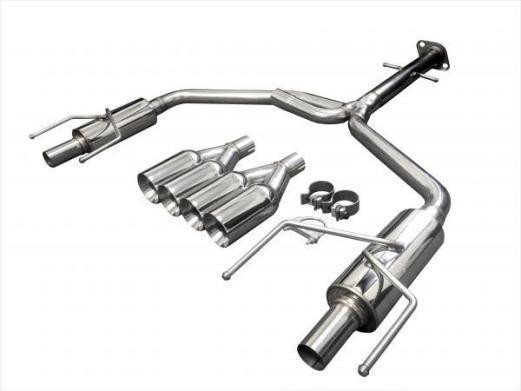 【動画あり】130系 130マークX ステンレス製 サイレンサー付き ストレートマフラー 真円4本出し 社外品