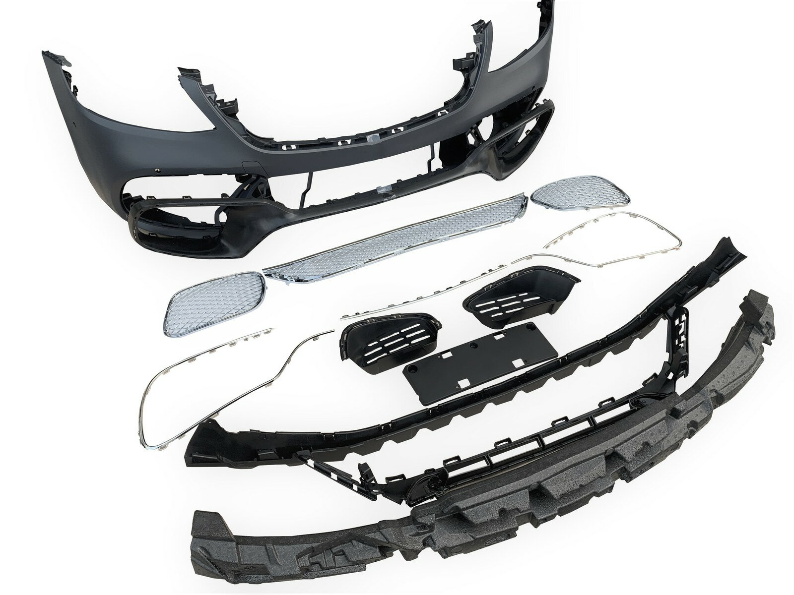 MercedesBenz W222 後期仕様 S65type ウレタン製 エアロパーツ フロントスポイラー フロントバンパー