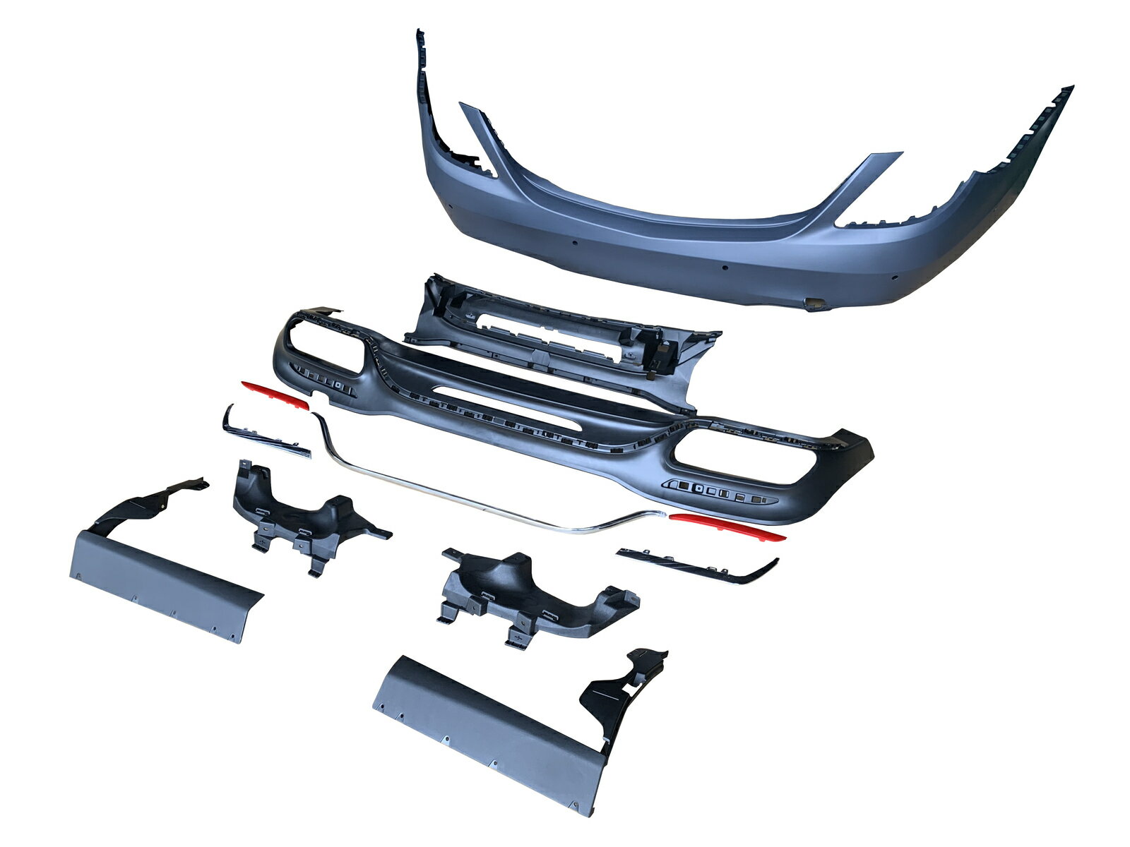 MercedesBenz W222 後期仕様 S63type ウレタン製 エアロパーツ リアスカート/リアディフューザー セット