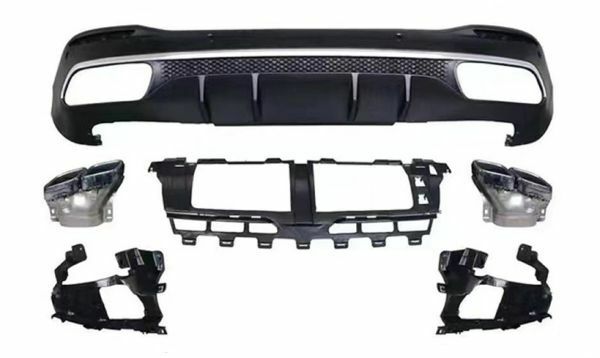 樂天商城 - MercedesBenz SUV W167 GLE63仕様 ディフューザー＆マフラーカッターセット メルセデスベンツ　社外品