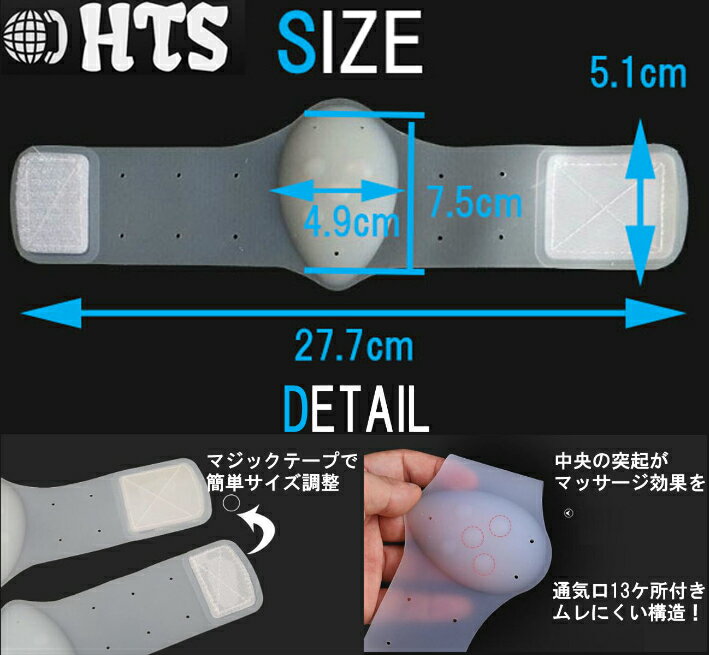 HTS 証明済みの 扁平足 アーチ サポーター 2個（両足）入り むくみ解消 衝撃吸収 足裏 土踏まず 矯正 効果 サイズ調整可能