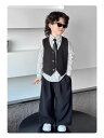 送料無料 ジュニア 男の子 フォーマル 入学式 キッズスーツ 子供 男児 スーツセット キッズ こども 結婚式 発表会 卒園式 卒業式 七五三 お宮参り 長ズボン ベスト 長袖シャツ 七五三 紳士服 パンツセット ブラック 90 100 110 120 130 140 150 160