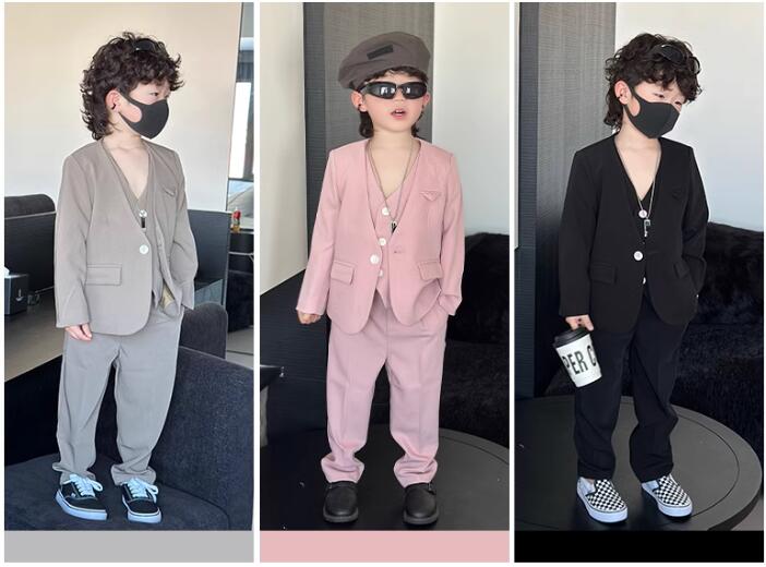 パーティー 礼服 七五三 お受験入園式スーツ 結婚式 キッズ 発表会 ジュニア 上下セット 韓国風 男児ス..