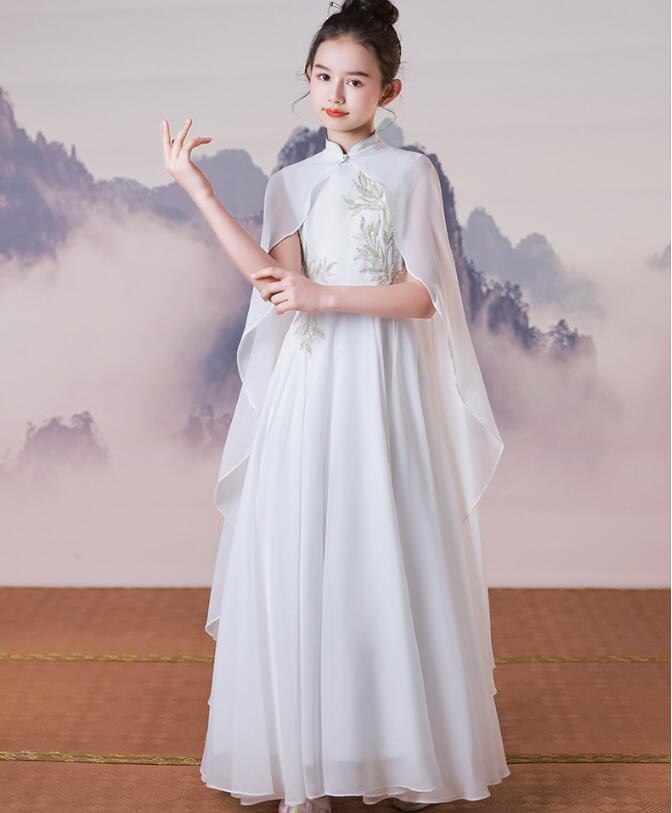 超可愛い 子供 チャイナ服 キッズ 結婚式 子供服 女の子 中華服 フォーマル マキシ丈ワンピース+羽織 ピアノ 発表会 イベント プリンセス チャイナドレス ...