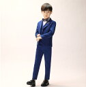 送料無料 子供スーツ 4点セット/5点セット/6点セット子供服 スーツセット 男の子スーツ 上下セット セットアップ ジュニア ネイビー ジャケット+ベスト+ズ...