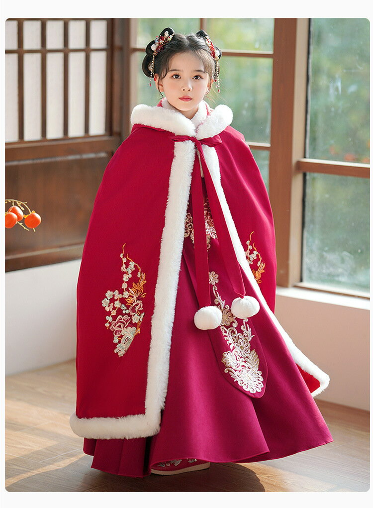 超可愛い チャイナ服 キッズ 結婚式 子供服 女の子 中華服 フォーマル マキシ丈ワンピース+コート ピアノ 発表会 イベント プリンセス チャイナドレス 森ガ...