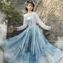 送料無料 中国風 漢服 花刺繍 プリント華流 中国伝統古典漢服唐装 舞台ステージ衣装 中国古代宮廷衣装 中国古典ダンスドレス 写真撮影衣装 ステージ コスプレ衣...