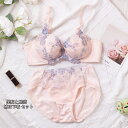 送料無料 美胸 魅惑 楽ちん 柔らかい プレゼント 誕生日 ギフトショーツセット 綺麗 女性ランジェリーセット花柄 刺繍 エレガント おしゃれ 可愛い ランジェ...