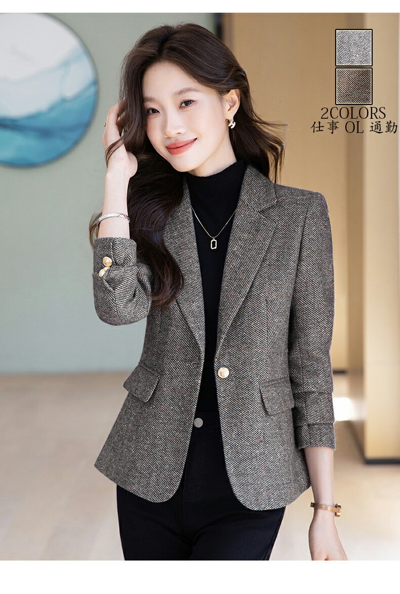 送料無料 レディーススーツ 秋冬新品「上着のみ」 ビジネススーツ 制服 カジュアル 長袖 OL 通勤 女性 ..