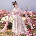 レディース チャイナ服 結婚式 中華服 漢服 フォーマル ロング トップス+シャツ+マキシ丈スカート ピアノ イベント プリンセス チャイナドレス 森ガール 卒業式 三五七 秋春夏コスチューム 華流コスプレ舞台衣装 ハロウィン衣装 4点セット 刺繍 ピンク XS S M L XL(3)