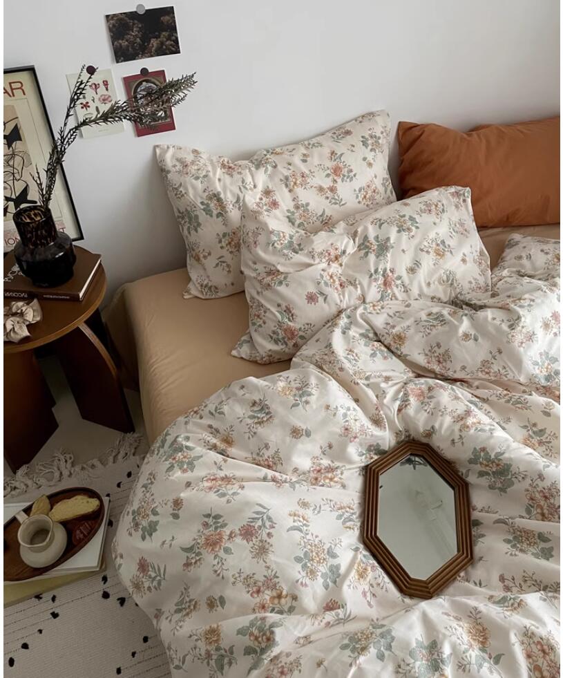 新品【送料無料】新生活 寝具カバーセット 4点セット 3点セット シングル セミダブル 綿100% 通気性 柔..