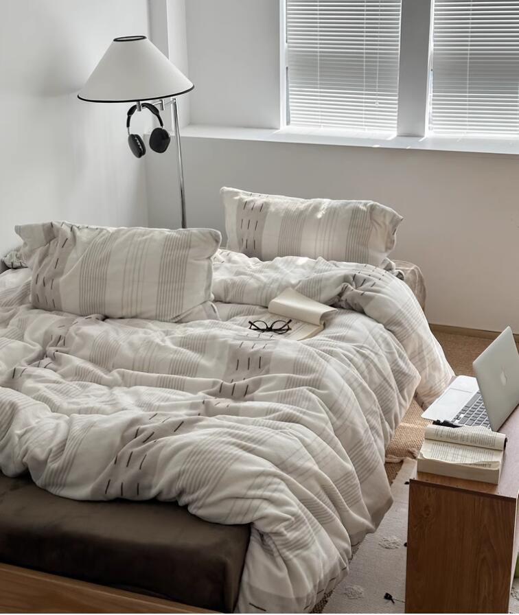 【送料無料】新生活 布団カバーセット フランネル 4点セット ダブル ふわふわ フラットシーツ ボックス..