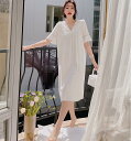 品質良い パジャマ レディース 姫系 ネグリジェ 半袖 ロマンティック ルームワンピース 寝巻き ナイトウエア 部屋着 女性 ゆったり 少女 送料込 秋春夏 ラ...