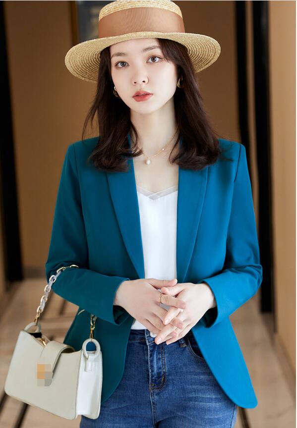 韓国風 レディース ショート丈ジャケット七五三 長袖スーツ 体型カバー 秋春冬 着痩せ 30代 OL 通勤 二次会 テーラードジャケット アウター オフィス カ...