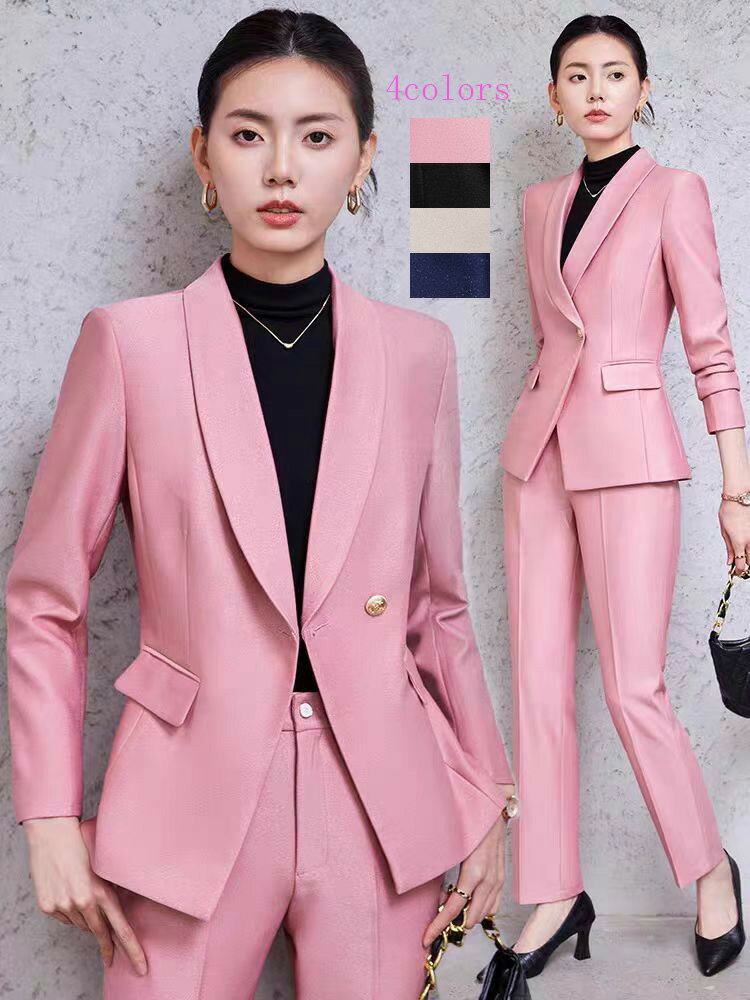 送料無料★ 上品 リクルートスーツ 結婚式 2点セット「上着+パンツ」 発表会 レディーススーツ 成人式 ビジネススーツ 通勤 OL カジュアル 制服 パーティ...