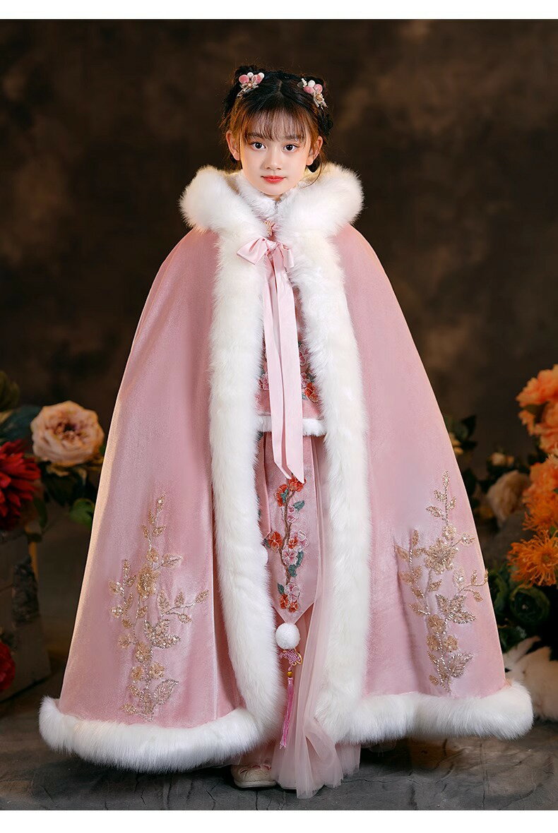 超可愛い チャイナ服 キッズ 結婚式 子供服 女の子 中華服 フォーマル マキシ丈ワンピース+コート ピアノ 発表会 イベント プリンセス チャイナドレス 森ガ...