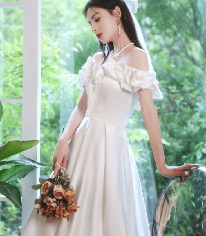 新品 レディースファッション 司会 送料無料 ウェディングドレス 大人気 宴会 ボートネック パーティードレス 結婚式 Aライン セクシー ロング丈 発表会 演奏会 お呼ばれ 誕生日 ワンピース 二次会 学生 Size：XS/S/M/L/XL/2XL/3XL ナイトドレス 編み上げ