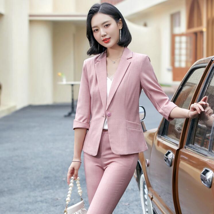 エレガント 2点セットスーツ 秋春 ビジネススーツ 送料無料 パンツセット/スカートセット レディース フォーマル 通勤 OL オフィス 制服 着痩せ 20代3...