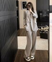 パンツスーツ スリム 高品質 ボトムス リクルートスーツ セットアップ 女性スーツ ビジネススーツ ワイドパンツ フォーマル スーツセット 長袖 送料無料 レデ...