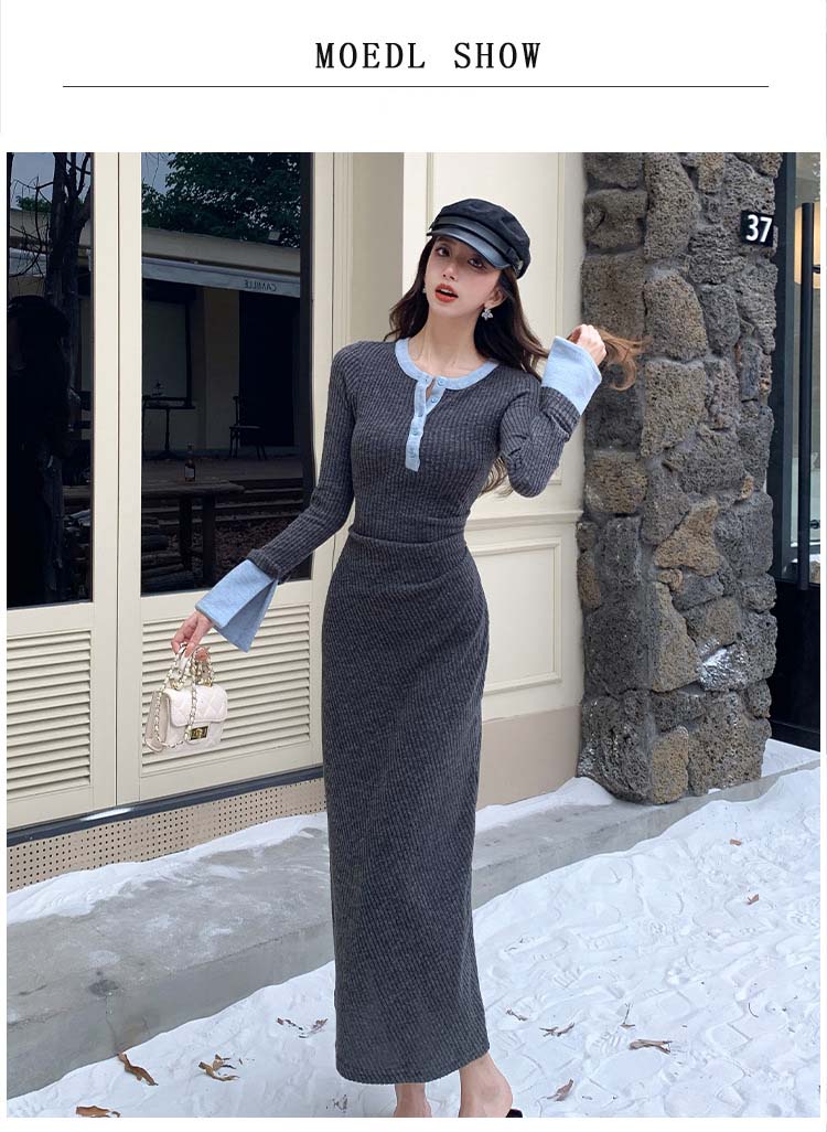 送料無料ニットワンピース ワンピース 冬 暖か レディース 長袖 秋冬 きれいめ 上品 ニットワンピース ロング ニットセーターAラインOLファッション レディー ゆったり 冬 軽量 無地 伸縮性 エレガントオフィスお嬢様 結婚式 フォーマル 着痩せセクシー パーティドレス