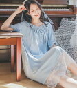 品質良い パジャマ レディース 姫系 ネグリジェ 半袖 ロマンティック ルームワンピース 寝巻き ナイトウエア 部屋着 女性 ゆったり 少女 リボン 送料込 秋...